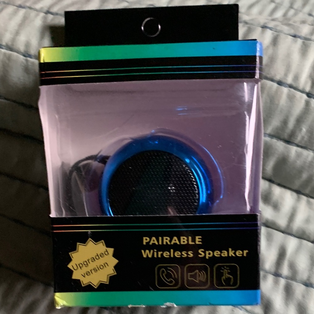 Compact Blue Wireless Speaker